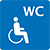 Toilettes accessible en fauteuil roulant